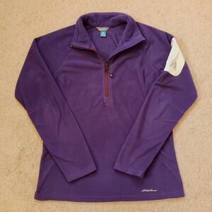 Eddie Bauer First Ascent Polartec Fleece Jacket 1/4 Zip Violet Purple Women's PM